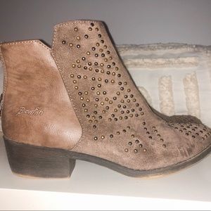 Blowfish suede embellished booties